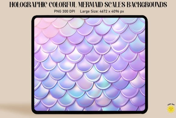 Download Holographic Mermaid Scales Background - Mermaid Collection
