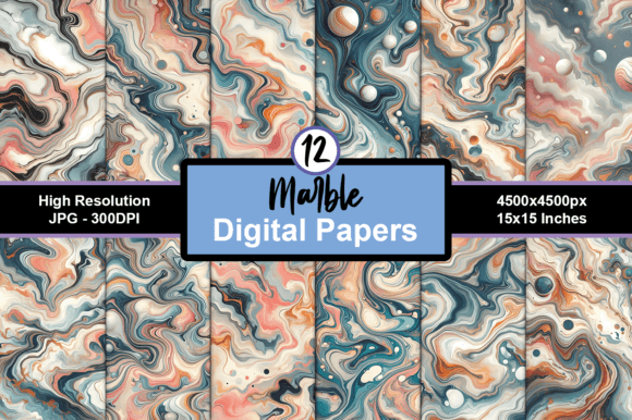 Download Marble Digital Paper Background Pack JPG - Digital paper Collection