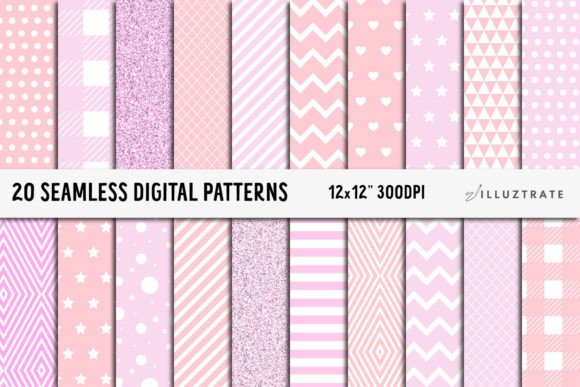 Download Light Pink Digital Paper Pack | Patterns - Digital paper Collection