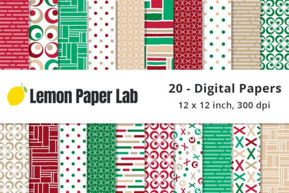 Download Christmas Geometric Digital Papers - Digital paper Collection