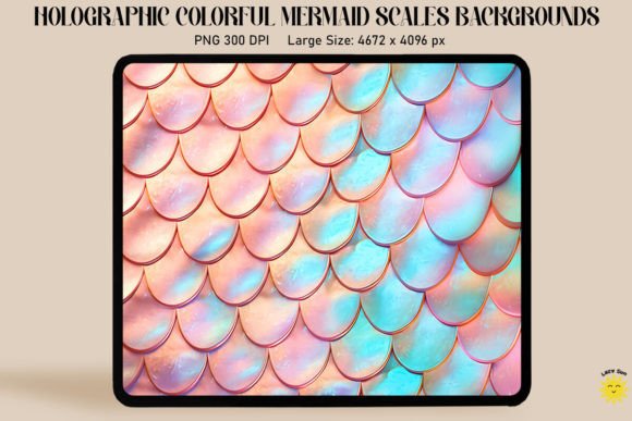 Download Holographic Mermaid Scales Background - Mermaid Collection