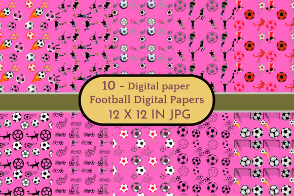 Download Football Digital Papers Patterns - Digital paper Collection