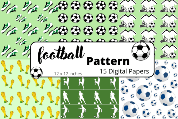 Download Football Pattern Digital Papers - Digital paper Collection