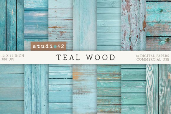 Download Teal Wood Background Digital Papers - Digital paper Collection