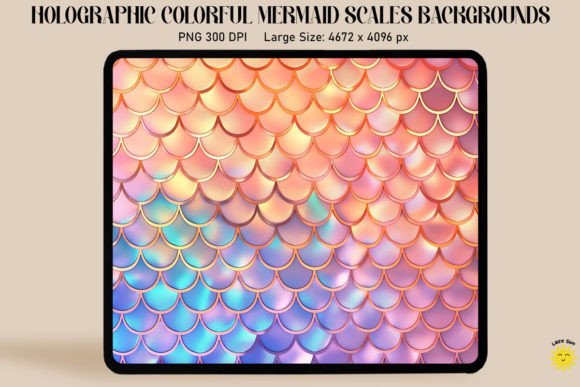 Download Holographic Mermaid Scales Background - Mermaid Collection