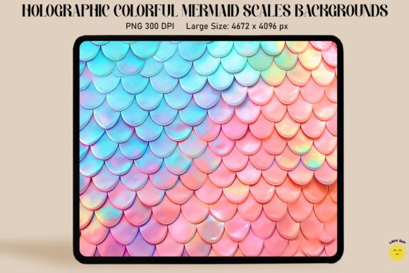 Download Holographic Mermaid Scales Background - Mermaid Collection