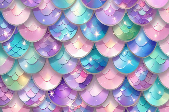Download A Colorful Mermaid Scales Pattern - Mermaid Collection