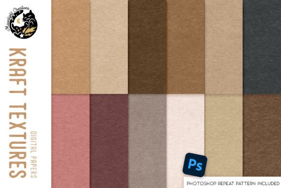 Download Kraft Digital Papers and Photoshop Patterns - Digital paper Collection