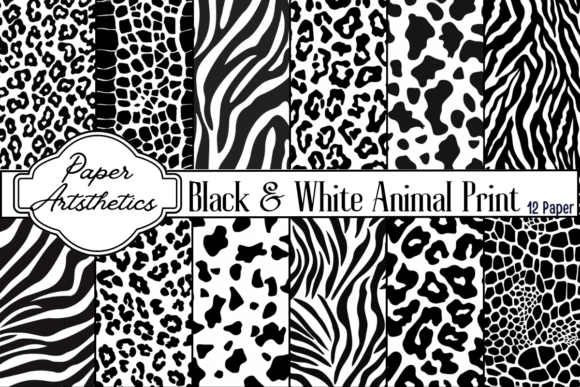 Download Black and White Animal Print Paper - Animal Collection