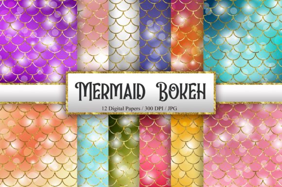 Download Mermaid Scales Bokeh Background - Mermaid Collection