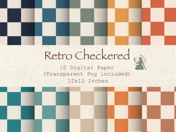 Download Retro Checkered Digital Paper - Digital paper Collection