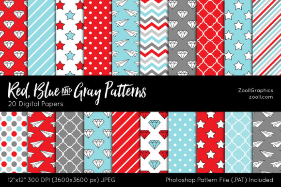 Download Red, Blue and Gray Digital Papers - Digital paper Collection