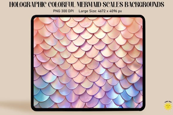 Download Holographic Mermaid Scales Background - Mermaid Collection