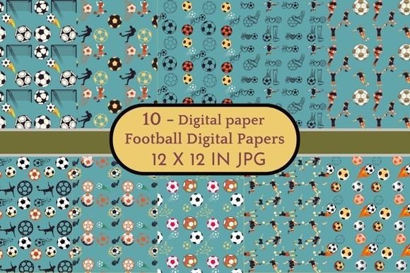 Download Football Digital Papers Patterns - Digital paper Collection