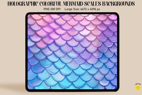 Download Holographic Mermaid Scales Background - Mermaid Collection