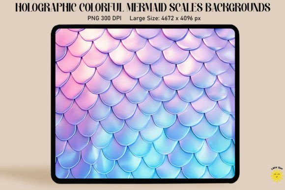 Download Holographic Mermaid Scales Background - Mermaid Collection
