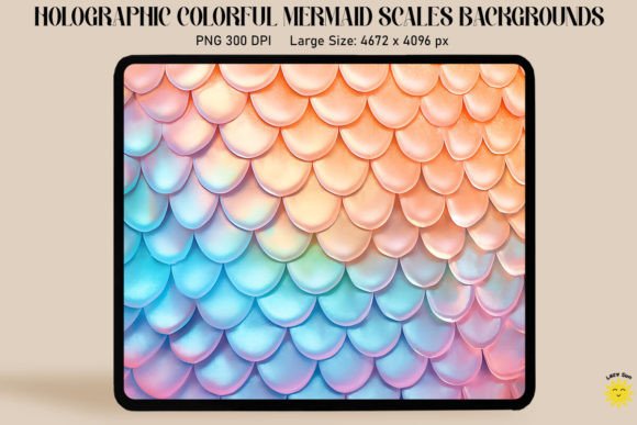 Download Holographic Mermaid Scales Background - Mermaid Collection