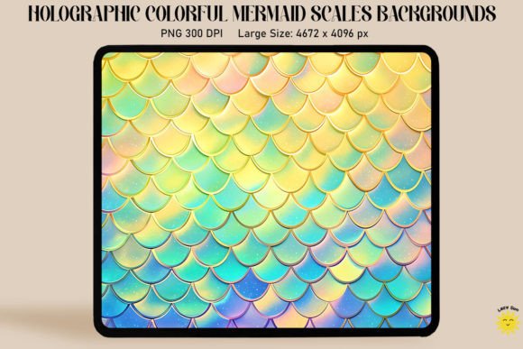 Download Holographic Mermaid Scales Background - Mermaid Collection