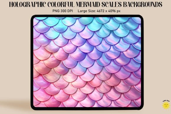 Download Holographic Mermaid Scales Background - Mermaid Collection