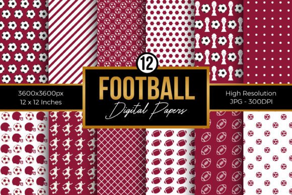 Download Football Digital Papers Pattern - Digital paper Collection