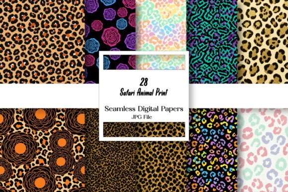Download Safari Animal Print Digital Paper - Animal Collection