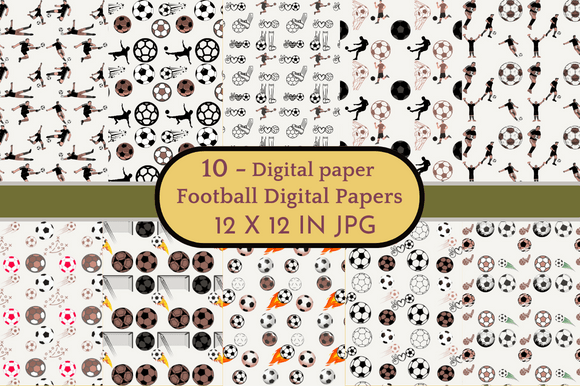Download Football Digital Papers Patterns - Digital paper Collection