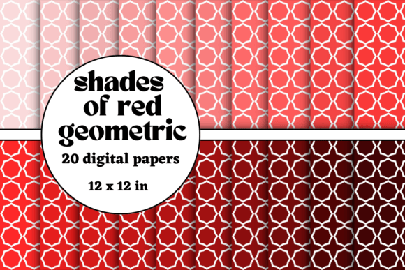 Download Shades of Red Geometric Digital Papers - Digital paper Collection