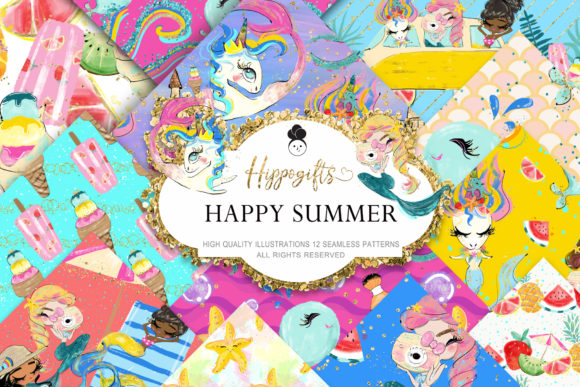 Download Mermaid Summer Pattern - Mermaid Collection